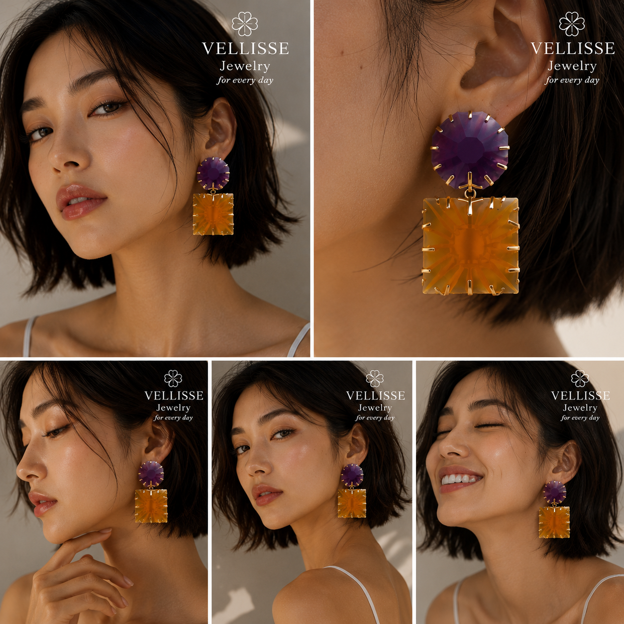 Sunset Prism Statement Earrings