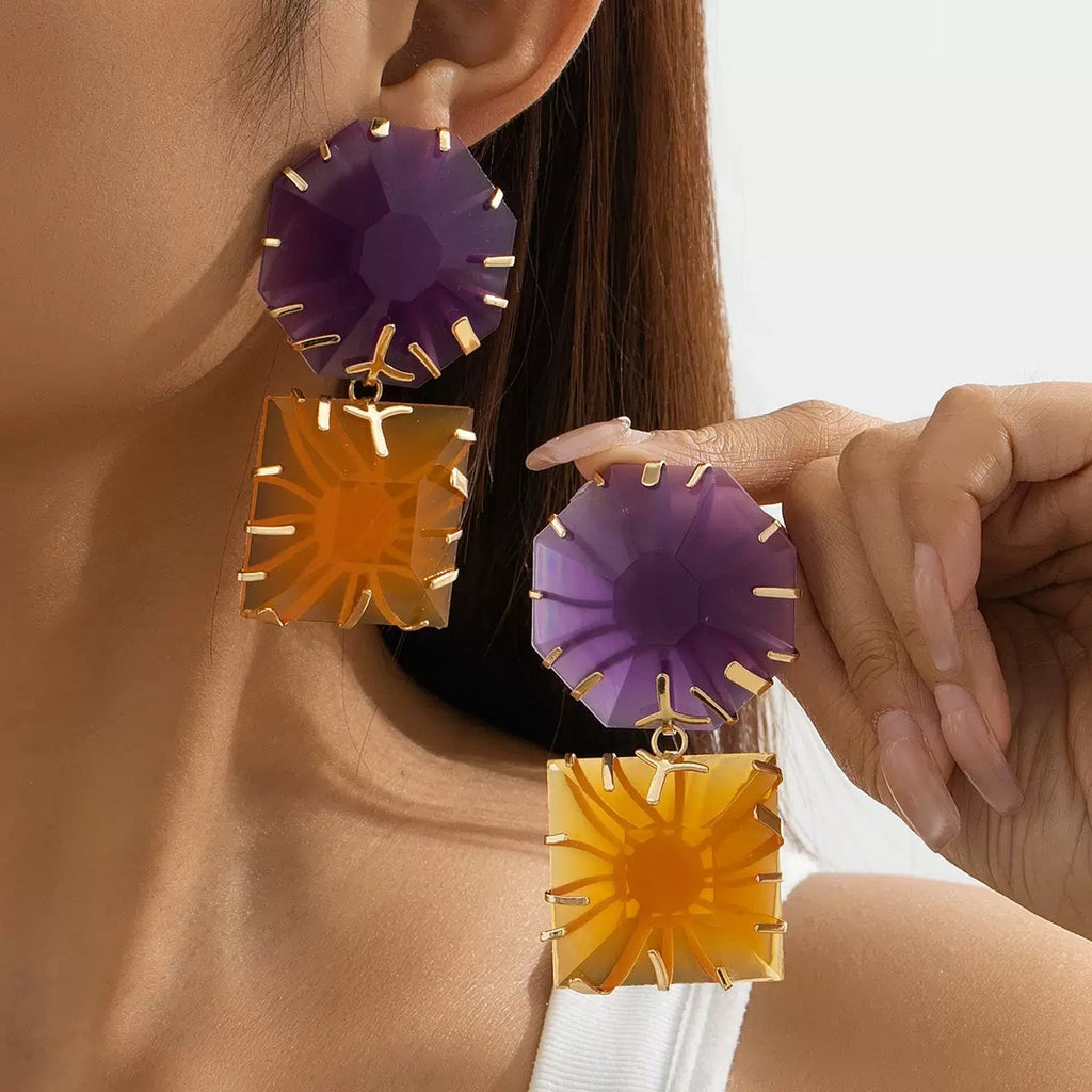 Sunset Prism Statement Earrings