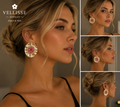 Rosé Radiance Disc Earrings