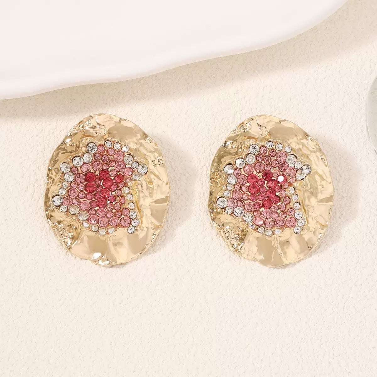 Rosé Radiance Disc Earrings